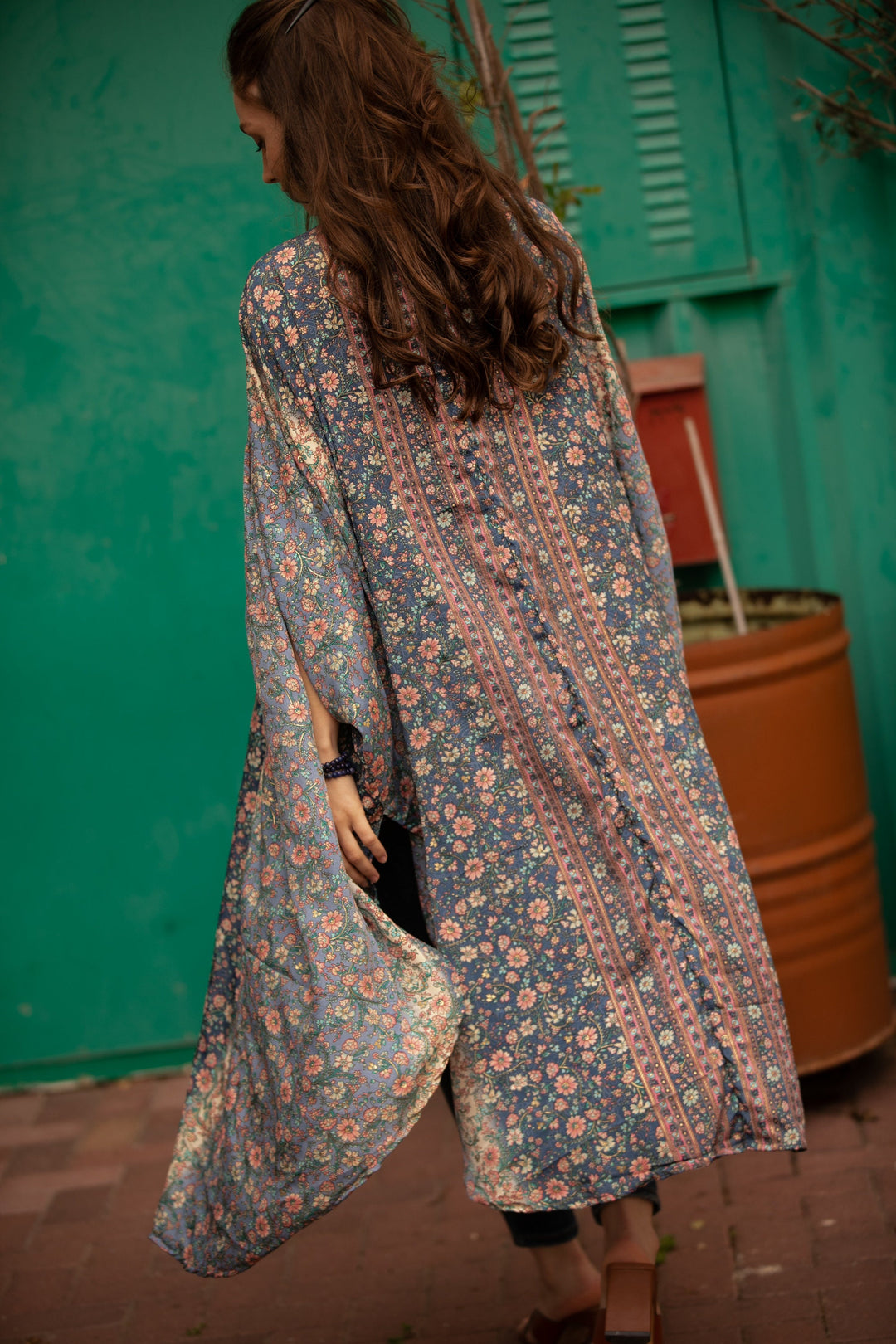 Season Kimono - Blue & Gold