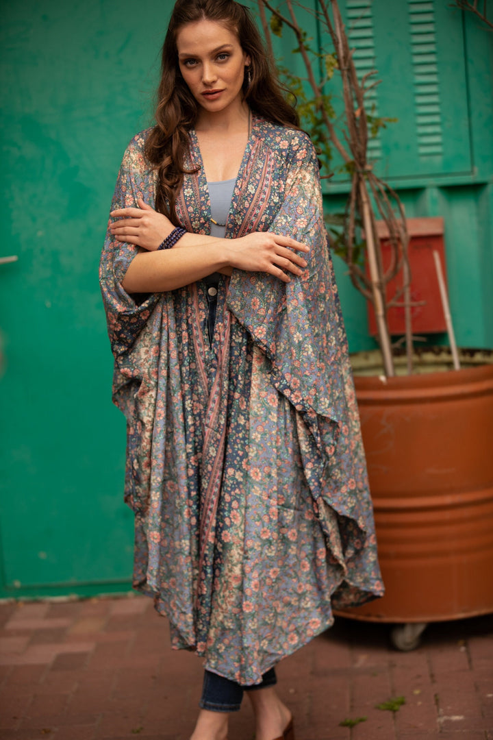 Season Kimono - Blue & Gold