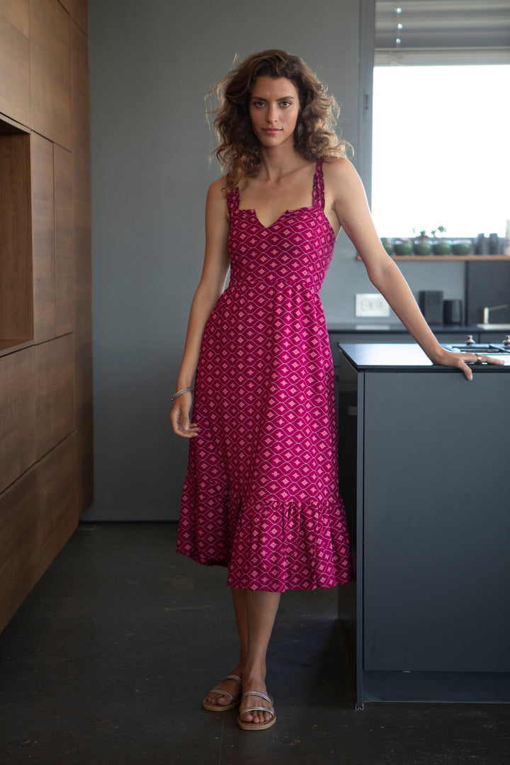 Magenta Pink maxi dress