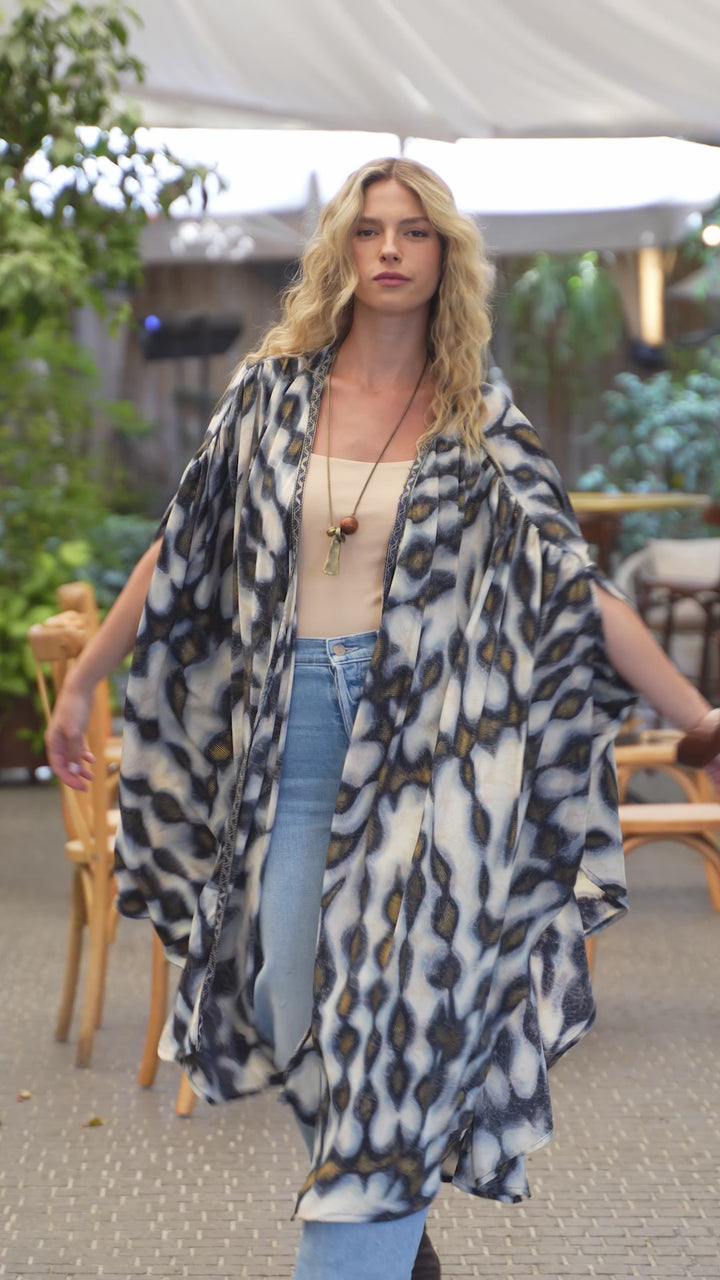 Season kimono - Blue & Gold