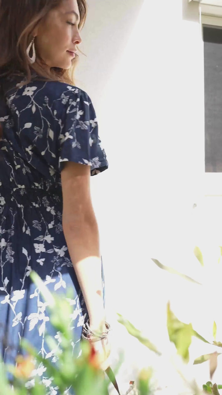 Nina Dress - Navy Blue
