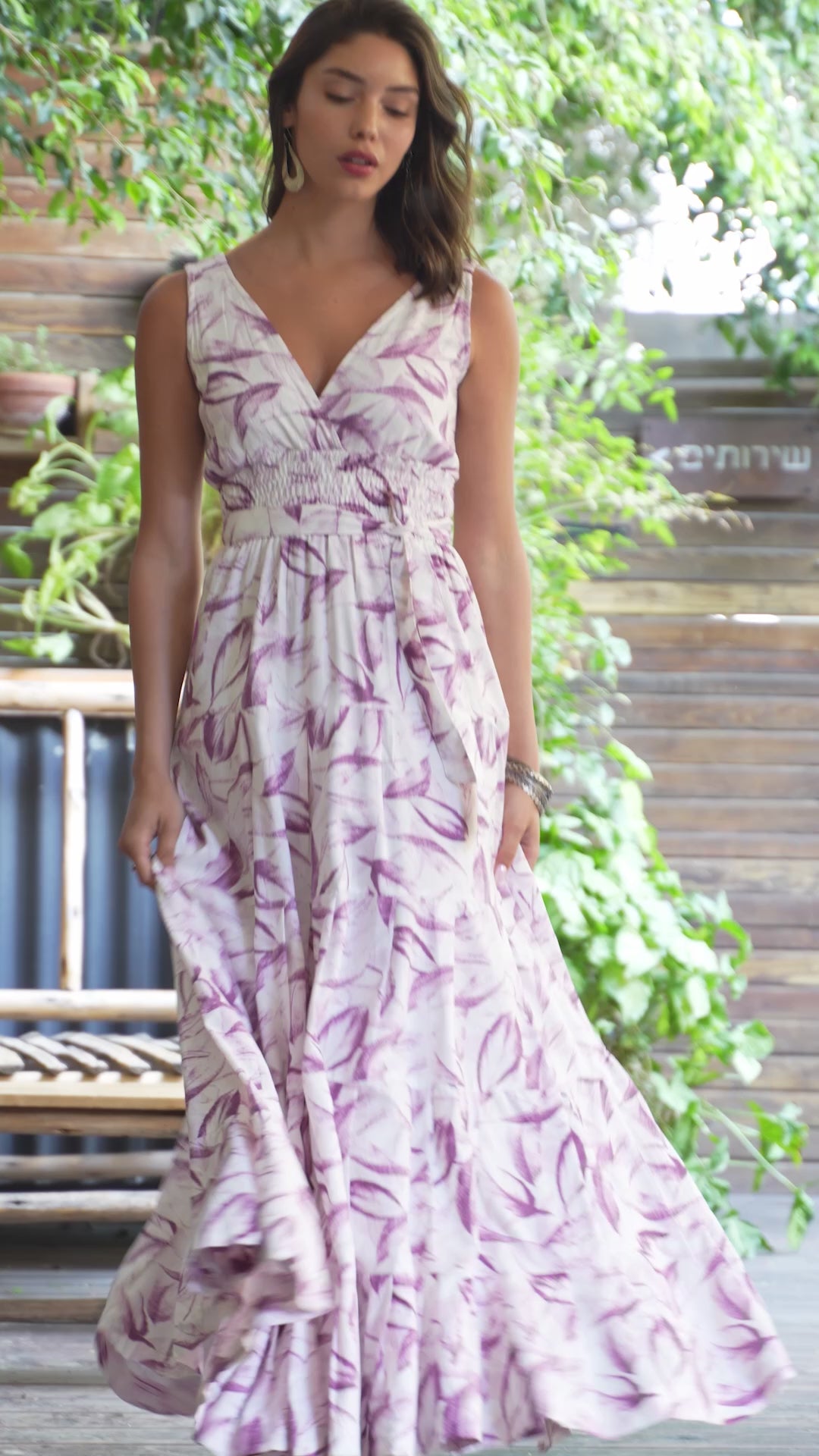 Carrie Dress - White Lavender