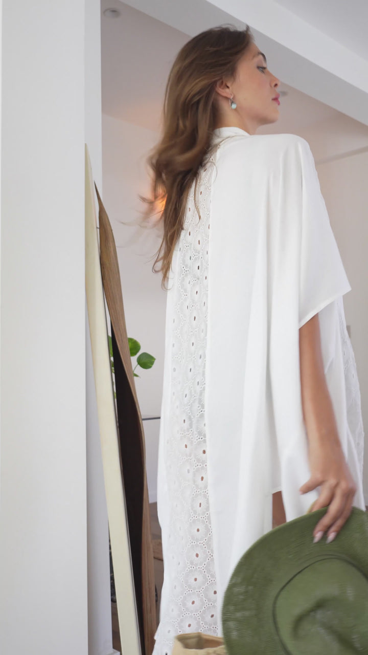 Blanco White Lace Kimono