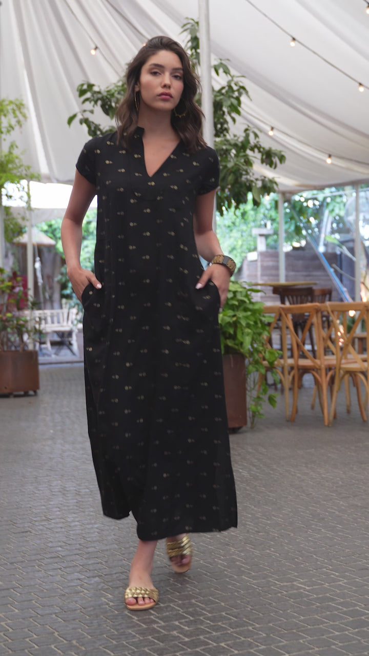Noor Caftan - Black Gold