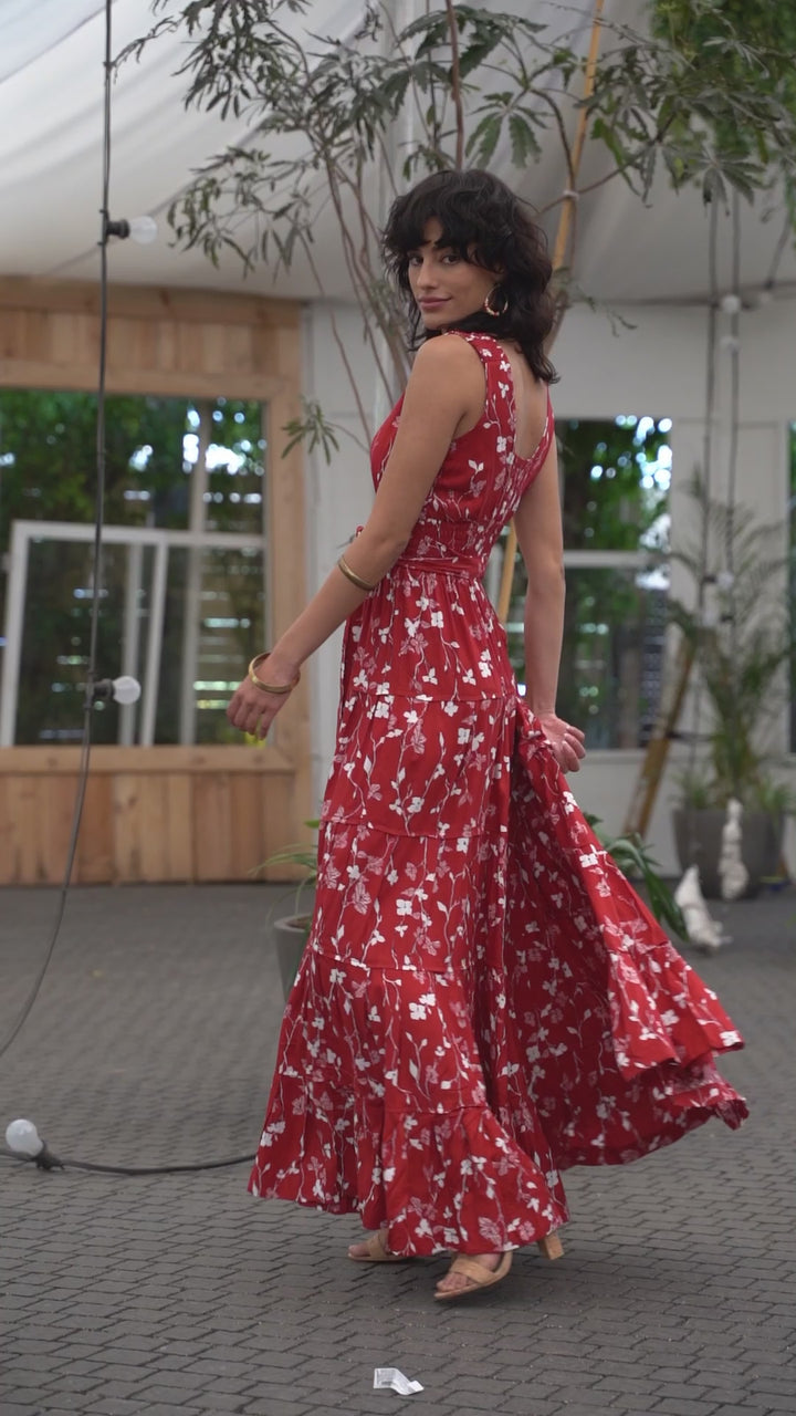 Carrie Dress - Dark Red